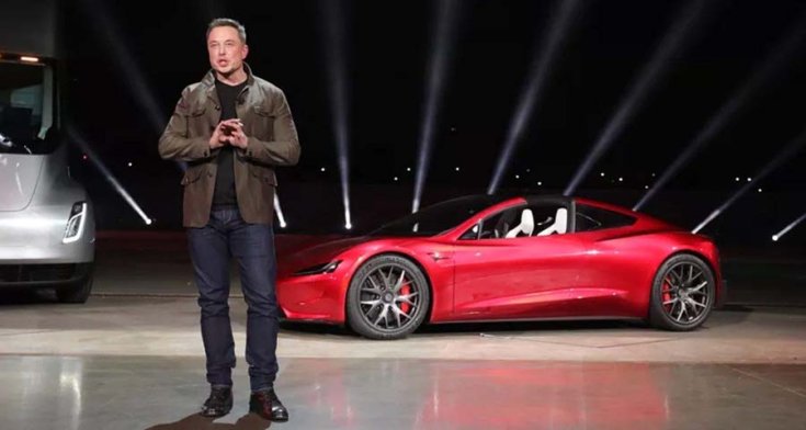 Elon Musk egy Tesla bemutatón