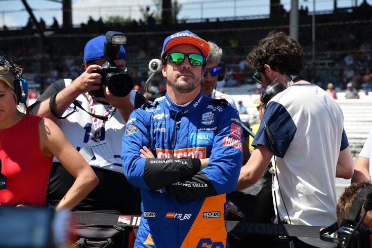 Fernando Alonso az Indy 500 rajtrácsán