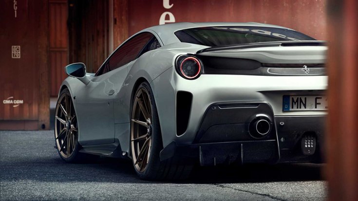 A Ferrari 488 Pista Novitec hátulról