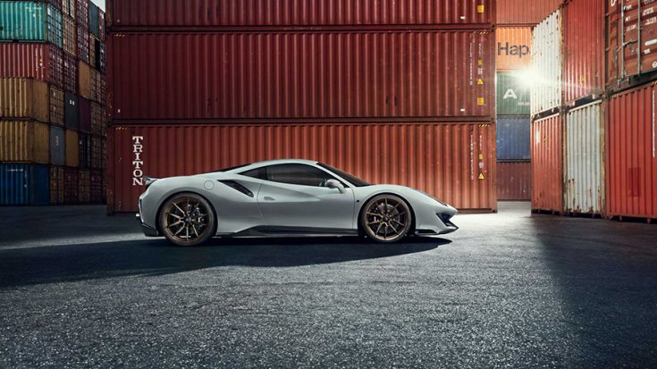 A Ferrari 488 Pista Novitec oldalról fotózva