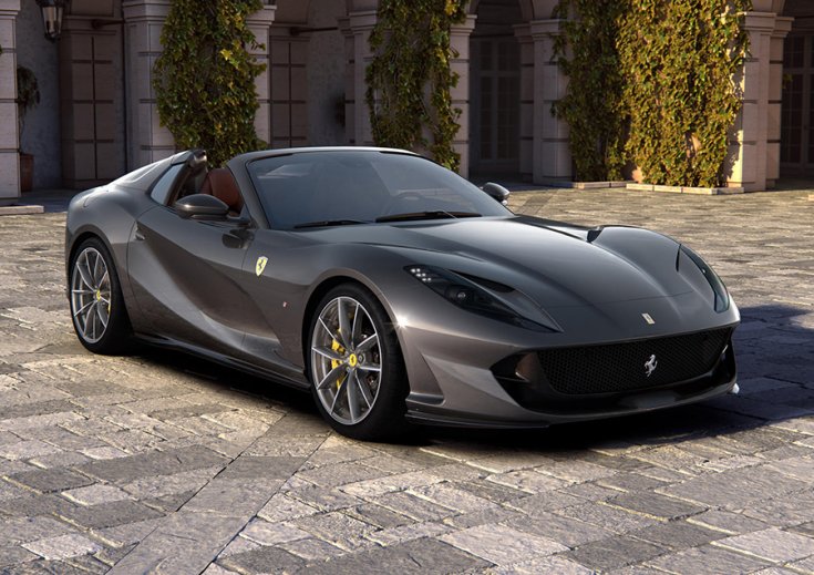 A Ferrari 812 GTS elölről fotózva