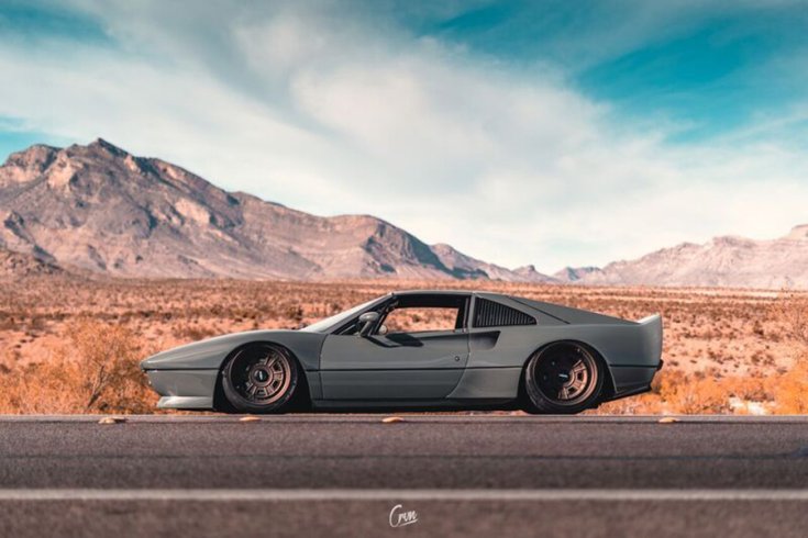 Ferrari BB3X8 resto-mod hegyes környezetben oldalról