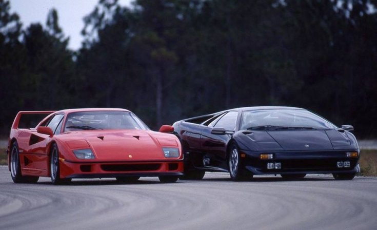 Ferrari F40 és Lamborghini Diablo