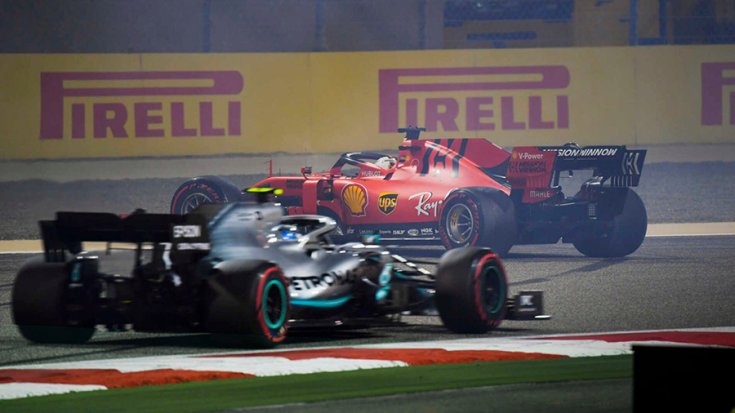 Hamilton és Vettel a Bahreini pályán
