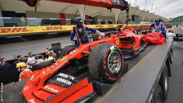 Vettel sérült autója Brazíliában