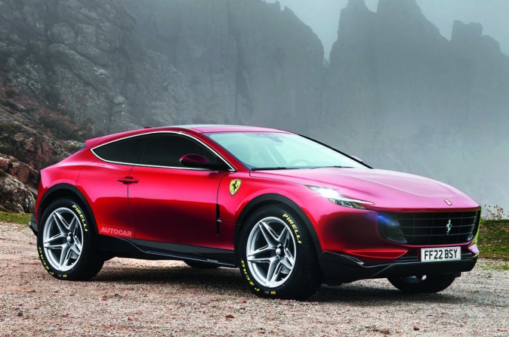 A Ferrari Purosangue SUV oldalról fotózva