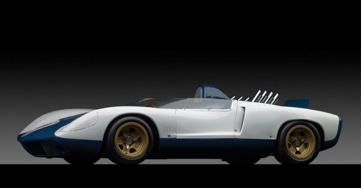 1964 CERV II, Chevrolet Corvette tanulmányautó, kék és fehér, oldalnézet, balról