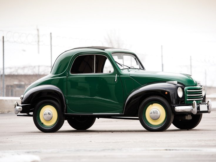 1950 Fiat 500C Topolino, zöld, landau kabrió,