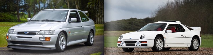 Ian Callum által tervezett Ford Escort RS Cosworth és Ford RS2000