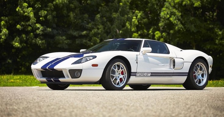 2003 2006 Ford GT, eladó Ford GT, Ford GT40, fehér, oldalnézet, elölről, balról