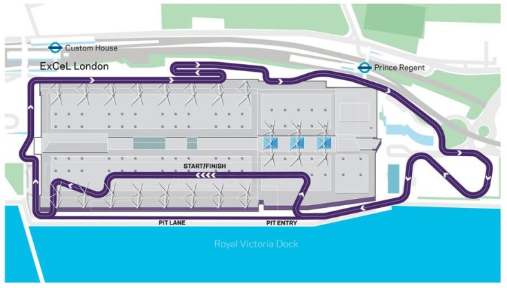 a tervezett londoni Formula E pálya