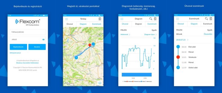 GPS nyomkövető képernyőfotó