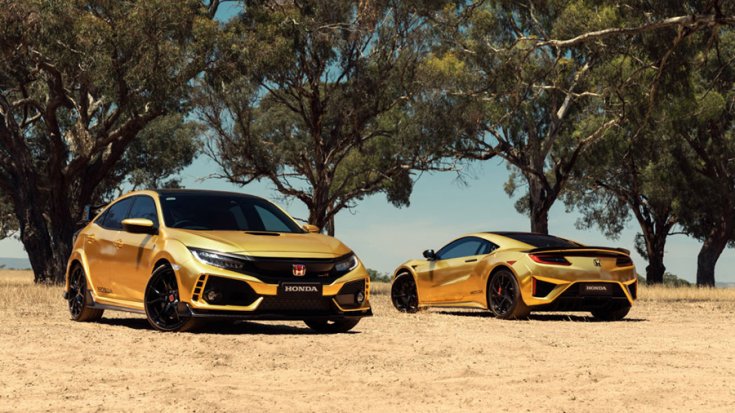 Arany Honda Civic Type R és Honda NSX