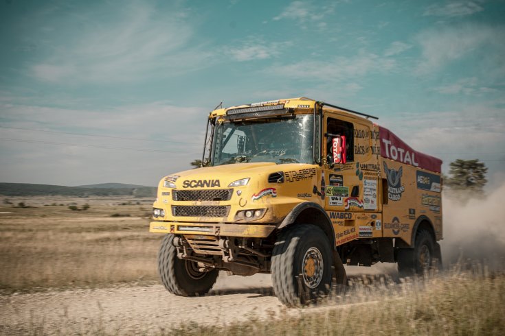 Scania kamion a Hungarian Baja 2019-en