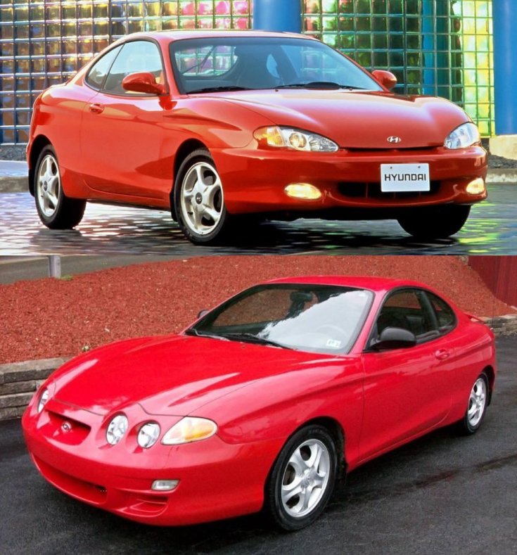 régi és modellfrissített Hyundai Coupé