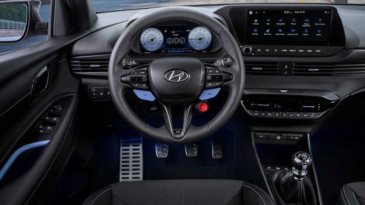 2021-es Hyundai i20 N modell belső tere