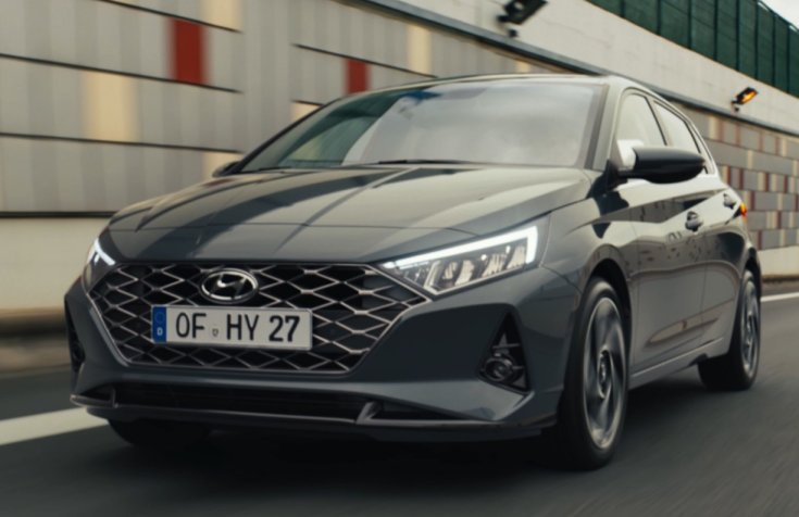 A koreai Hyundai i20-as modellje, szemből