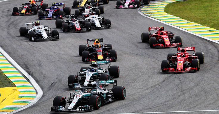 Az F1-es mezőny a Brazil Nagydíjon