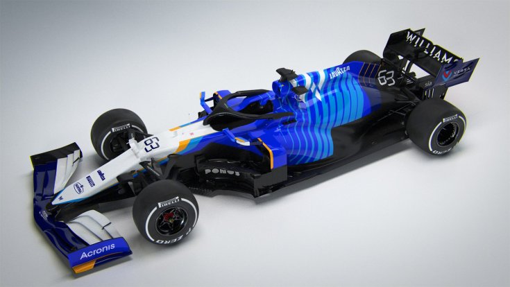 A Williams 2021-es autója felülről