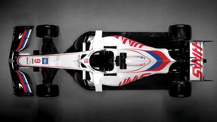 A Haas 2021-es festése felülről