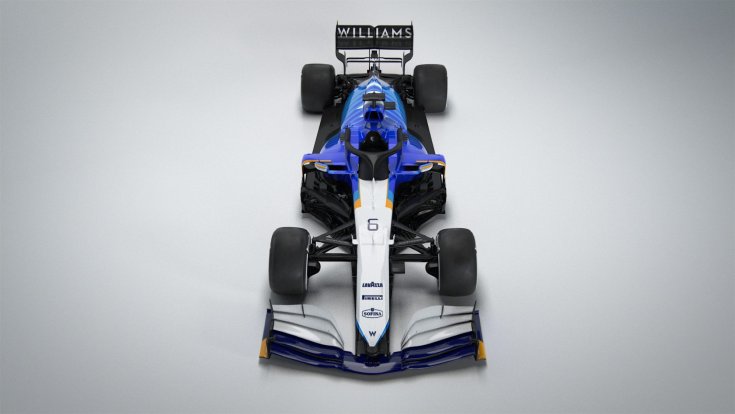 A Williams 2021-es autója szemből