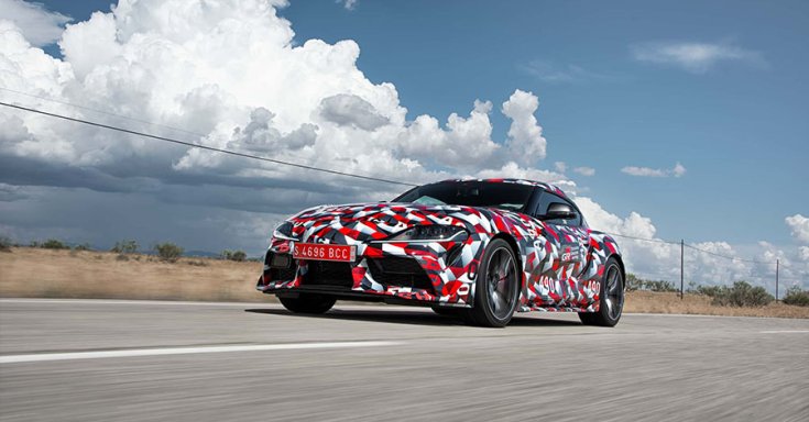 2018 Toyota Supra kémfotón, 45 fokos szögből