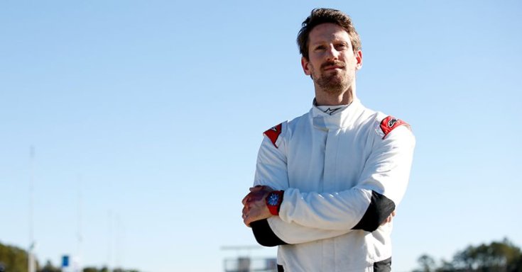 Romain Grosjean IndyCar szerelésben, szemből