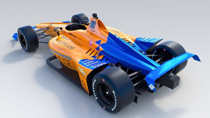 McLaren Indy 500-as versenyautója hátulról