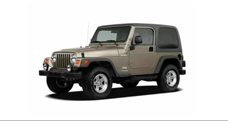 A 2006-es Jeep Wrangler 2.4L oldalról fotózva
