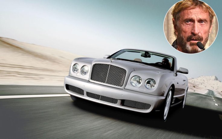 John McAfee techmogul autója egy Bentley Azure