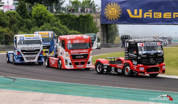 Csata a hungaroringi Kamion EB-n Kiss Norbival