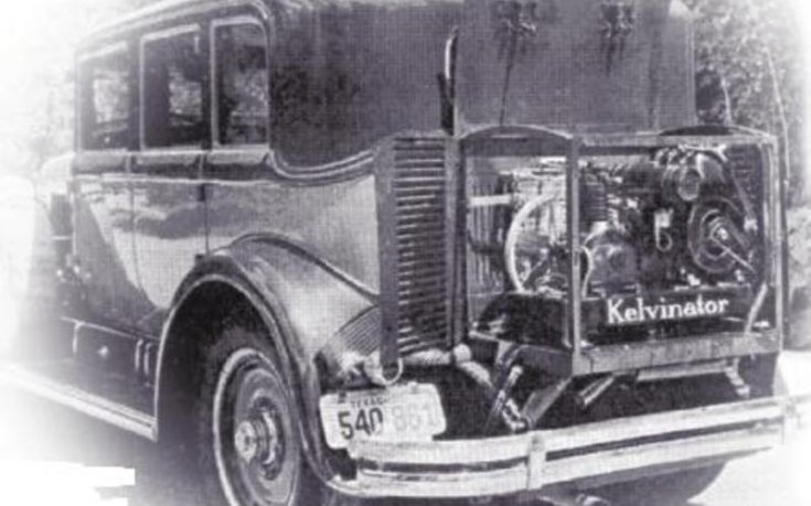 A Kelvinator első, autóra szerelt klímaberendezése 1930-ból