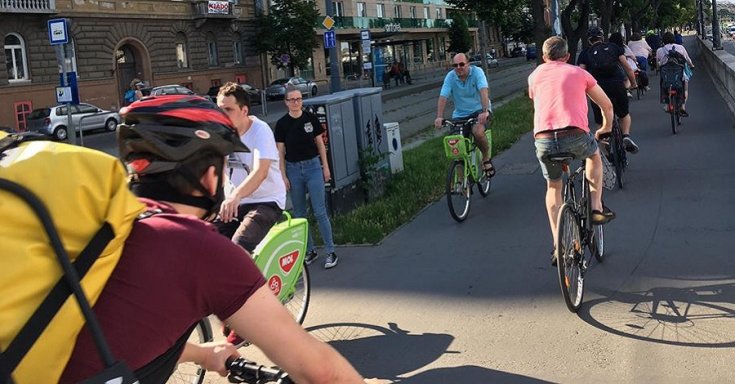Kerékpárosok Budapesten
