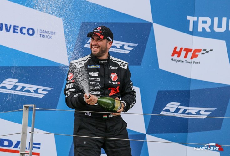 Kiss Norbert a Hungaroring dobogóján