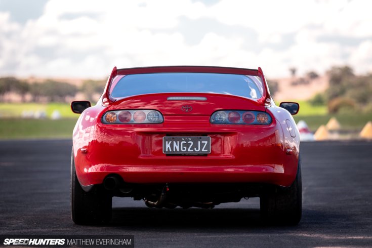 1100 lóerős Toyota Supra MkIV hátulról