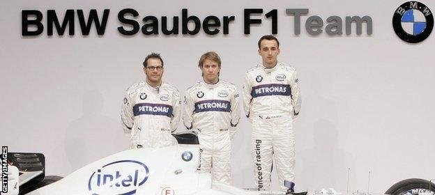 Kubica a Sauberrel