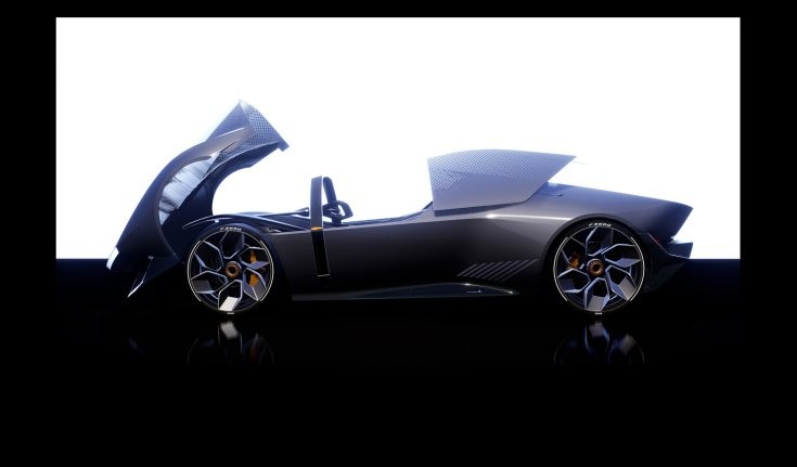 Lamborghini E_X tanulmány oldalról