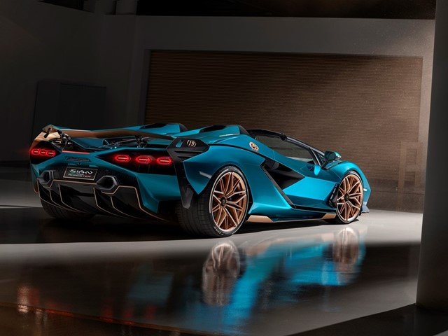 Lamborghini Sián Roadster hátulról
