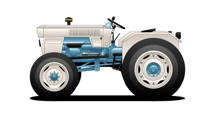 1968-as Lamborghini R 480 traktorja oldalról