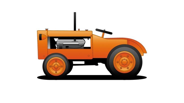 Lamborghini első traktorja oldalról