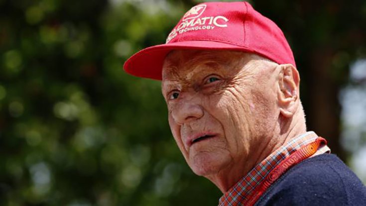 Niki Lauda közelről fotózva