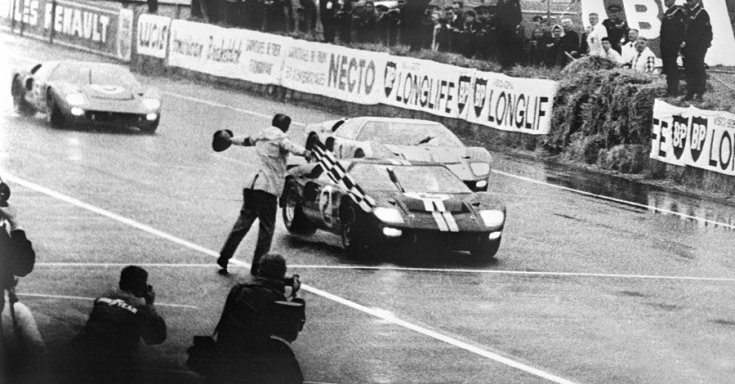 Ken Miles Ford GT tesztelése Le Mans-ban