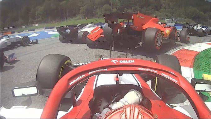 Leclerc Vettel baleset