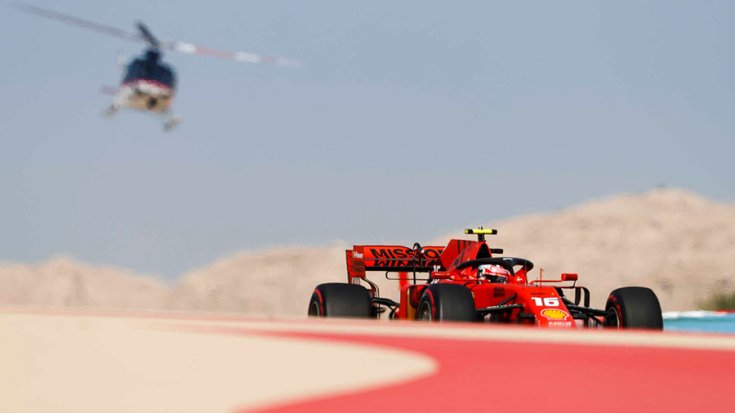 Charles Leclerc a Bahreini pályán