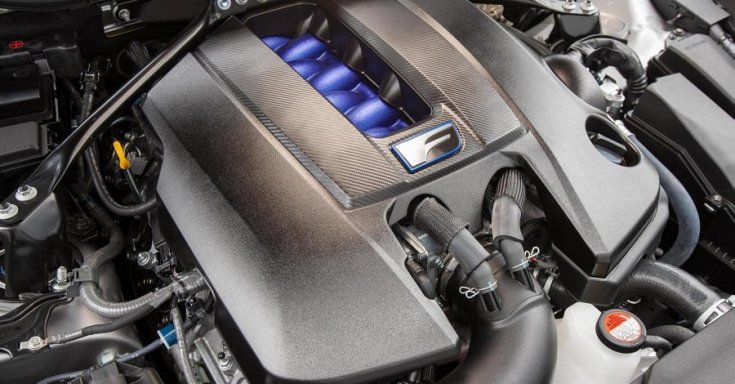 Lexus RC motor, felülnézet