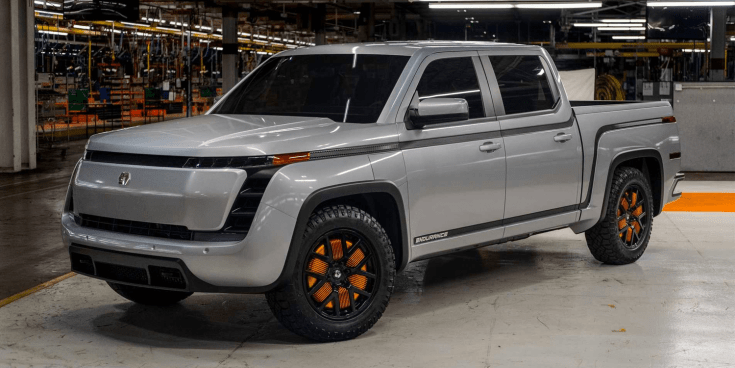 Elektromos Lordstown Endurance pick-up szemből
