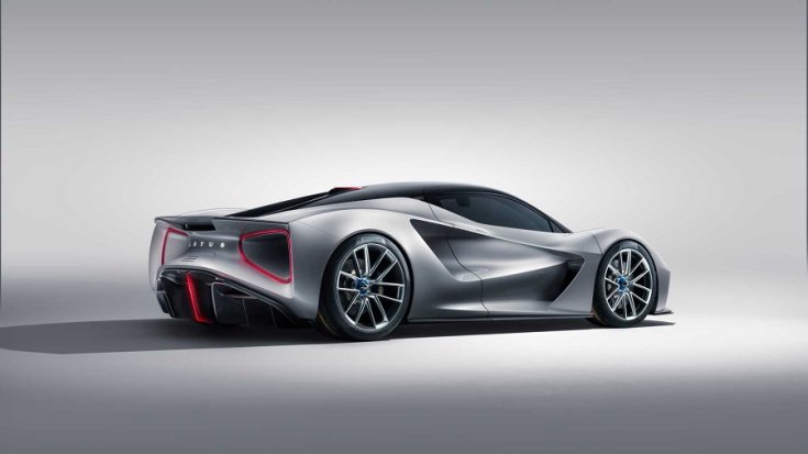 Lotus Evija hipersportautó oldalról