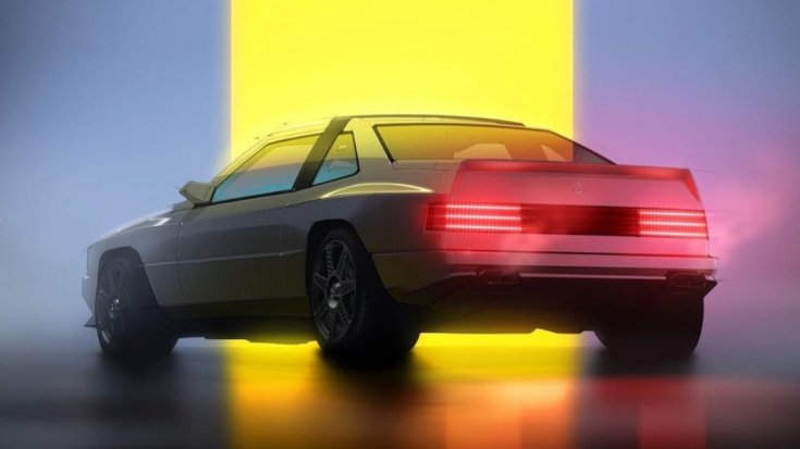 Átdolgozott Maserati Shamal modell a mai technológiákkal szerelve, hátulról