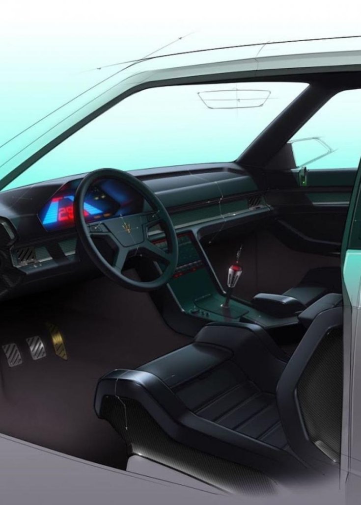 Átdolgozott Maserati Shamal modell belső tere