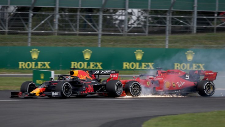 Vertappen és Vettel ütközése